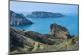 View over the East Coast of Sark and the Island Brecqhou, Channel Islands, United Kingdom-Michael Runkel-Mounted Photographic Print