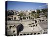 View over the Ecolano Excavations with Mount Vesuvius in the Background, Herculaneum, Campania-Oliviero Olivieri-Stretched Canvas