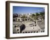 View over the Ecolano Excavations with Mount Vesuvius in the Background, Herculaneum, Campania-Oliviero Olivieri-Framed Photographic Print