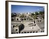 View over the Ecolano Excavations with Mount Vesuvius in the Background, Herculaneum, Campania-Oliviero Olivieri-Framed Photographic Print