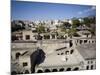 View over the Ecolano Excavations with Mount Vesuvius in the Background, Herculaneum, Campania-Oliviero Olivieri-Mounted Photographic Print