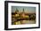 View over the Elbe on the Illuminated Dresden with City Palace-Uwe Steffens-Framed Photographic Print