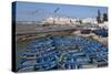 View over the Fishing Harbour to the Ramparts and Medina-Stuart Black-Stretched Canvas