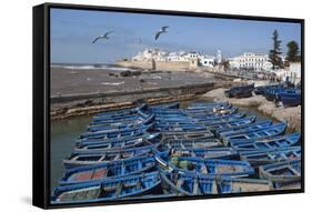 View over the Fishing Harbour to the Ramparts and Medina-Stuart Black-Framed Stretched Canvas