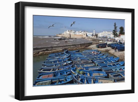 View over the Fishing Harbour to the Ramparts and Medina-Stuart Black-Framed Photographic Print