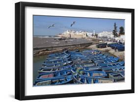 View over the Fishing Harbour to the Ramparts and Medina-Stuart Black-Framed Photographic Print