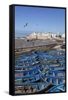 View over the Fishing Harbour to the Ramparts and Medina-Stuart Black-Framed Stretched Canvas