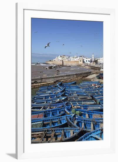 View over the Fishing Harbour to the Ramparts and Medina-Stuart Black-Framed Photographic Print