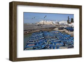 View over the Fishing Harbour to the Ramparts and Medina-Stuart Black-Framed Photographic Print