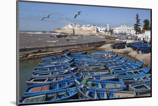 View over the Fishing Harbour to the Ramparts and Medina-Stuart Black-Mounted Photographic Print