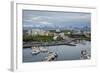 View over the Fishing Port and Houses at Stykkisholmur, Snaefellsnes Peninsula, Iceland-Yadid Levy-Framed Photographic Print