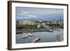 View over the Fishing Port and Houses at Stykkisholmur, Snaefellsnes Peninsula, Iceland-Yadid Levy-Framed Photographic Print