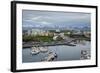 View over the Fishing Port and Houses at Stykkisholmur, Snaefellsnes Peninsula, Iceland-Yadid Levy-Framed Photographic Print