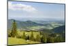 View over the foothills of the Chiemgau Alps and town Aschau in Upper Bavaria. Germany, Bavaria-Martin Zwick-Mounted Photographic Print