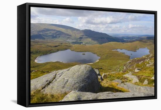 View over the Glenhead Lochs from Rig of the Jarkness-Gary Cook-Framed Stretched Canvas