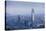 View over the Gran Torre Santiago from Cerro San Cristobal, Santiago, Chile, South America-Yadid Levy-Stretched Canvas