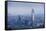 View over the Gran Torre Santiago from Cerro San Cristobal, Santiago, Chile, South America-Yadid Levy-Framed Stretched Canvas