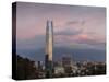 View over the Gran Torre Santiago from Cerro San Cristobal, Santiago, Chile, South America-Yadid Levy-Stretched Canvas