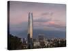 View over the Gran Torre Santiago from Cerro San Cristobal, Santiago, Chile, South America-Yadid Levy-Stretched Canvas