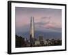 View over the Gran Torre Santiago from Cerro San Cristobal, Santiago, Chile, South America-Yadid Levy-Framed Photographic Print