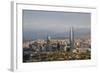 View over the Gran Torre Santiago from Cerro San Cristobal, Santiago, Chile, South America-Yadid Levy-Framed Photographic Print