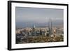 View over the Gran Torre Santiago from Cerro San Cristobal, Santiago, Chile, South America-Yadid Levy-Framed Photographic Print