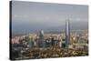 View over the Gran Torre Santiago from Cerro San Cristobal, Santiago, Chile, South America-Yadid Levy-Stretched Canvas