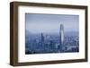 View over the Gran Torre Santiago from Cerro San Cristobal, Santiago, Chile, South America-Yadid Levy-Framed Photographic Print