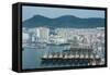 View over the Harbour and Fishing Fleet of Busan, South Korea, Asia-Michael-Framed Stretched Canvas