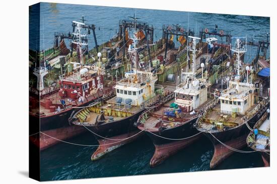 View over the Harbour and Fishing Fleet of Busan, South Korea, Asia-Michael-Stretched Canvas