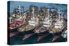 View over the Harbour and Fishing Fleet of Busan, South Korea, Asia-Michael-Stretched Canvas