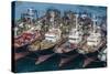 View over the Harbour and Fishing Fleet of Busan, South Korea, Asia-Michael-Stretched Canvas