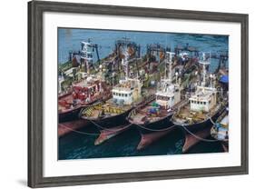 View over the Harbour and Fishing Fleet of Busan, South Korea, Asia-Michael-Framed Photographic Print