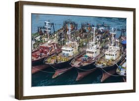 View over the Harbour and Fishing Fleet of Busan, South Korea, Asia-Michael-Framed Photographic Print