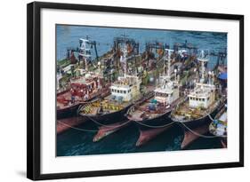 View over the Harbour and Fishing Fleet of Busan, South Korea, Asia-Michael-Framed Photographic Print