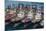 View over the Harbour and Fishing Fleet of Busan, South Korea, Asia-Michael-Mounted Photographic Print