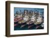 View over the Harbour and Fishing Fleet of Busan, South Korea, Asia-Michael-Framed Photographic Print