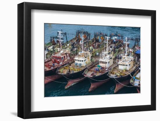 View over the Harbour and Fishing Fleet of Busan, South Korea, Asia-Michael-Framed Photographic Print