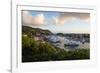 View over the harbour of Gustavia, St. Barth (St. Barthelemy), Lesser Antilles, West Indies, Caribb-Michael Runkel-Framed Photographic Print