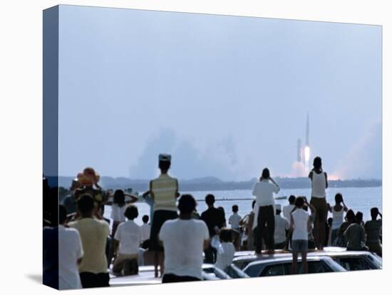 View over the Head of Spectators of the Launch of Nasa's Apollo 11 Space Mission-Ralph Crane-Stretched Canvas
