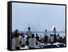 View over the Head of Spectators of the Launch of Nasa's Apollo 11 Space Mission-Ralph Crane-Framed Stretched Canvas