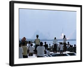 View over the Head of Spectators of the Launch of Nasa's Apollo 11 Space Mission-Ralph Crane-Framed Photographic Print