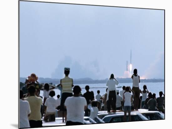 View over the Head of Spectators of the Launch of Nasa's Apollo 11 Space Mission-Ralph Crane-Mounted Photographic Print