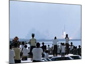 View over the Head of Spectators of the Launch of Nasa's Apollo 11 Space Mission-Ralph Crane-Mounted Photographic Print