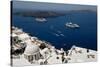 View over the Islands of Santorini, Greece-p.lange-Stretched Canvas