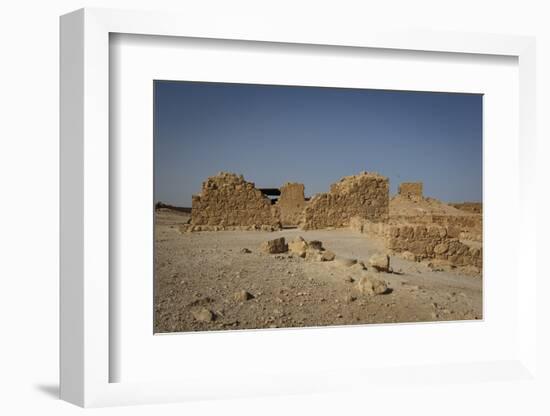 View over the Judean Desert from Masada Fortress, Israel, Middle East-Yadid Levy-Framed Photographic Print
