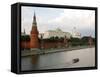 View over the Kremlin and the Moskva River, Moscow, Russia, Europe-Yadid Levy-Framed Stretched Canvas