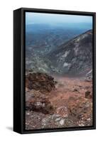 View over the Lava Sand Field of the Tolbachik Volcano, Kamchatka, Russia, Eurasia-Michael Runkel-Framed Stretched Canvas