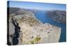 View over the Light Fjord from Preikestolen (Pulpit Rock)-Doug Pearson-Stretched Canvas