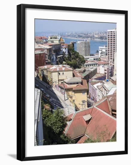 View over the Lower Historic Town Center Towards the Harbor. Chile-Martin Zwick-Framed Photographic Print